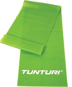 Tunturi Weerstandsband - Medium Weerstand - Fitness Elastiek - Groen - Incl. Gratis Fitness App