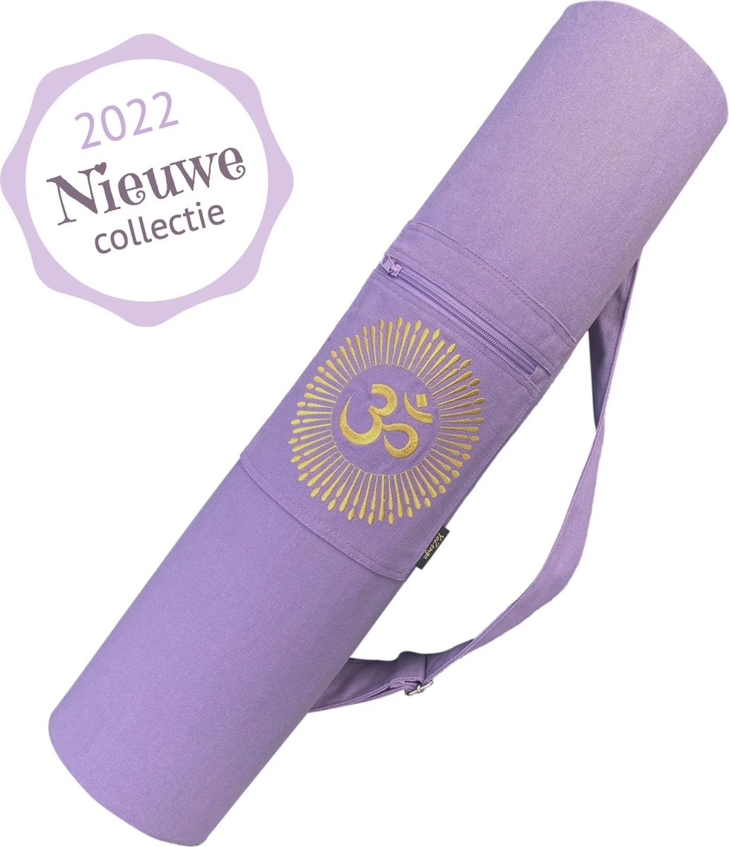 YoZenga Yogatas | Ohm Lovely Lilac Met Trekkoord | Sporttas | Yoga Koker Tas 1 YoZenga Yogatas | Ohm Lovely Lilac Met Trekkoord | Sporttas | Yoga Koker Tas