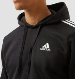 Adidas Essentials 3-Stripes Fleece Trui / Hoodie - Zwart Heren - Maat M -FitForce Outlet Winkel 1135x1200