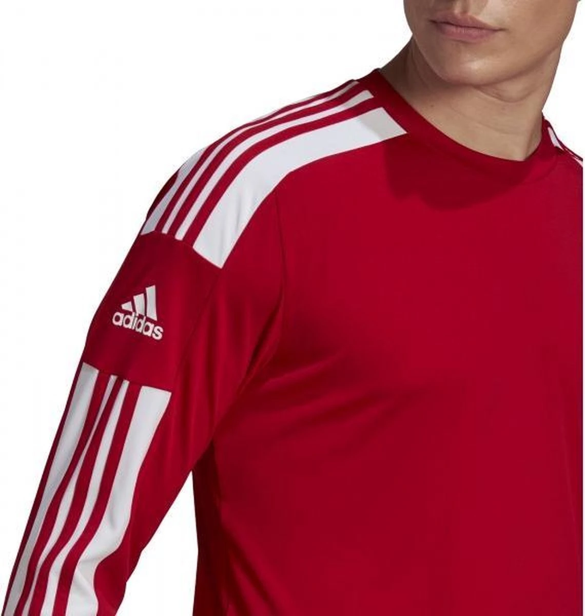 Adidas Squadra 21 Voetbalshirt Lange Mouw Heren - Rood / Wit | Maat: L 12 Adidas Squadra 21 Voetbalshirt Lange Mouw Heren - Rood / Wit | Maat: L - Afbeelding 12