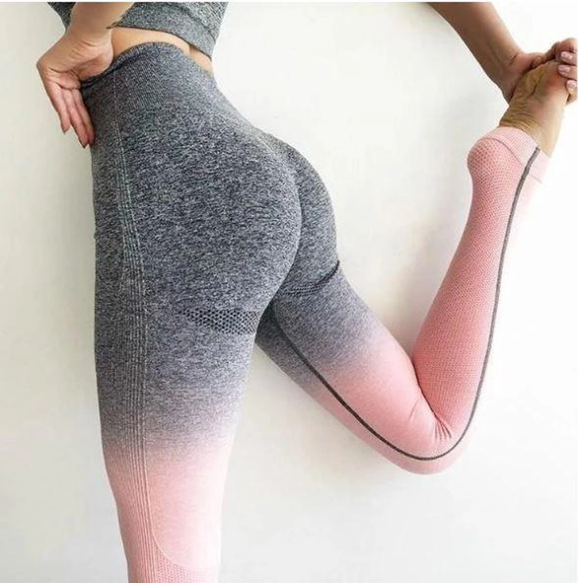 Merkloos Yoga Legging - Compressie Met Hoge Taille - Grijs Roze - M- Loungewear Yoga Pants NewAgeDevi | Fitness | Yoga | Workout | Yoga Broek | 3 Merkloos Yoga Legging - Compressie Met Hoge Taille - Grijs Roze - M- Loungewear Yoga Pants NewAgeDevi | Fitness | Yoga | Workout | Yoga Broek | - Afbeelding 3