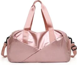 Merkloos Pink Gloss Duffel Bag | Medium Dames Sport Tas | 30 Liter - Roze -FitForce Outlet Winkel 1200x1015