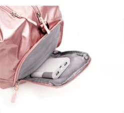 Merkloos Pink Gloss Duffel Bag | Medium Dames Sport Tas | 30 Liter - Roze -FitForce Outlet Winkel 1200x1091