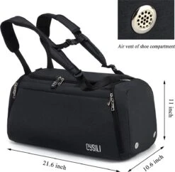 CySILI® Reistas, Sporttas, Kan Als Rugzak Gedragen Worden, Handbagage, Met Schoenenvak En Vak Voor Natte Spullen, Met Cijferslot - Voor Dames En Heren - Tas Voor Sport, Fitness, 42 Liter Inhoud, Gym - Travel Bag & Duffel Bag -FitForce Outlet Winkel 1200x1178