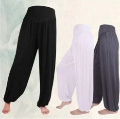 Dames Comfortabele Harem Pants - Zwart - XL - Buikdansen Wijde Luchtige Broek -FitForce Outlet Winkel 1200x1196