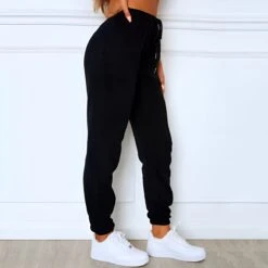 Gym Revolution - Warme Joggingbroek Dames - Hoge Kwaliteit Trainingsbroek Dames - Sweatpants - Joggingbroek Dames - Zwart Maat S