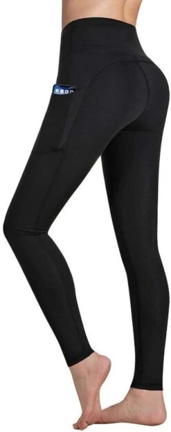 Merkloos Yoga Broek - Uniek Ontwerp Met Zak Mt. S - Extreem Goede Elasticiteit En Ademmogelijkheid - Buik Control - Hoge Taille - Legging Dames - Yoga - Workout - Fitness - Gym - Hardlooplegging - Sportbroek -FitForce Outlet Winkel 475x1200