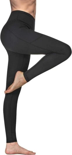 Merkloos Yoga Broek - Uniek Ontwerp Met Zak Mt. S - Extreem Goede Elasticiteit En Ademmogelijkheid - Buik Control - Hoge Taille - Legging Dames - Yoga - Workout - Fitness - Gym - Hardlooplegging - Sportbroek -FitForce Outlet Winkel 560x1200