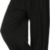 Dames Comfortabele Harem Pants - Zwart - XL - Buikdansen Wijde Luchtige Broek