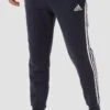 Adidas Performance 3-Stripes Fleece Joggingbroek Blauw Heren - Maat M