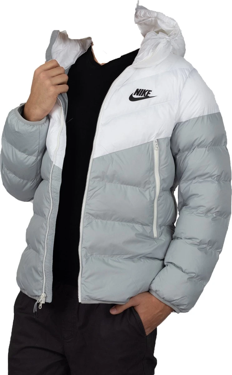 Nike Primaloft - Heren Winterjas - Maat XL - Wit/Grijs 3 Nike Primaloft - Heren Winterjas - Maat XL - Wit/Grijs - Afbeelding 3