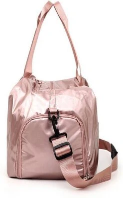Merkloos Pink Gloss Duffel Bag | Medium Dames Sport Tas | 30 Liter - Roze -FitForce Outlet Winkel 747x1200