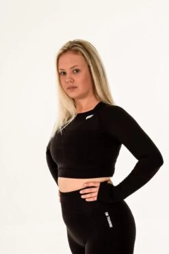 Vital Sportoutfit / Sportkleding Set Voor Dames / Fitnessoutfit Legging + Sport Top (zwart)