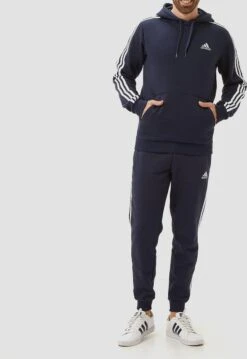 Adidas Performance 3-Stripes Fleece Joggingbroek Blauw Heren - Maat M -FitForce Outlet Winkel 825x1200