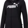 PUMA Ess Logo Full-Zip Hoodie Fl Dames Trui - Maat L