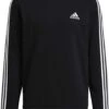 Adidas Essentials 3-Stripes Fleece Sweater Zwart Heren - Maat L